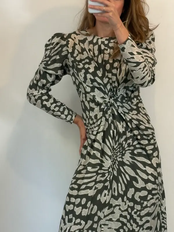 ROHÉ. Vestido estampado verde TU(S)