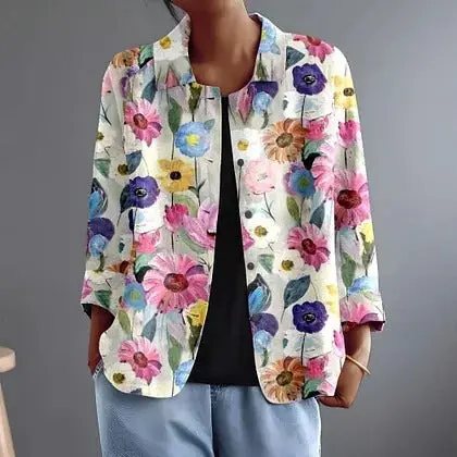Rosamonde | Hand-Painted Floral Blouse