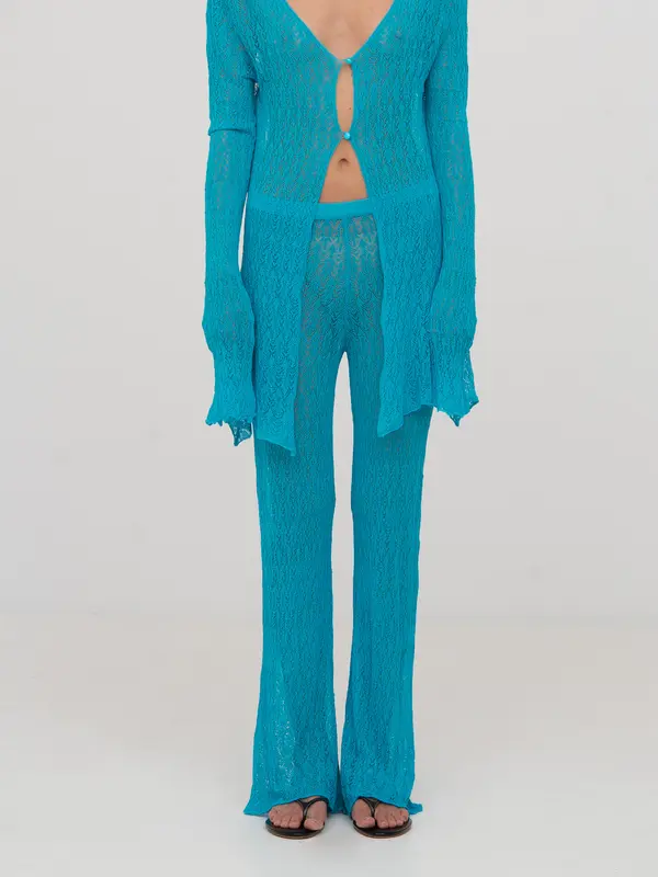Saint Knit Blue Maxi Pants