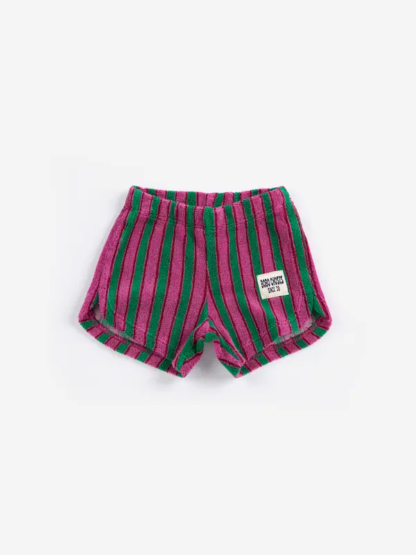 SB126AB048 Striped terry cloth shorts