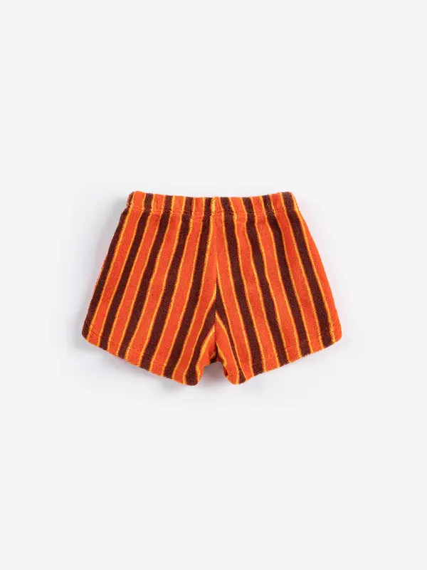 SB126AB049 Striped Brick terry cloth shorts