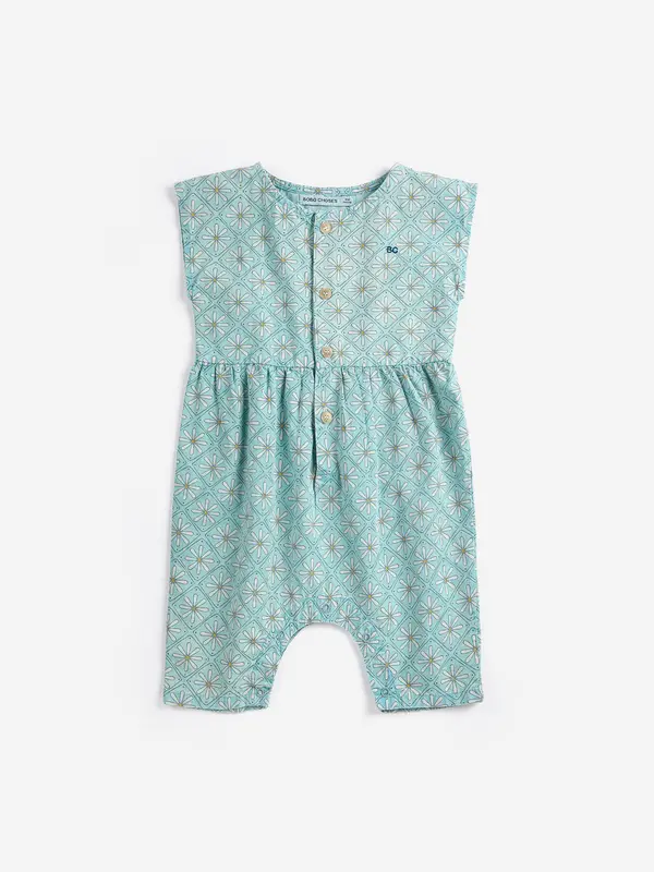 SB126AB080 Daisy Mosaic all over woven overall