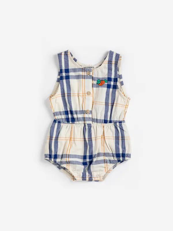 SB126AB081 Fun Tartan woven romper