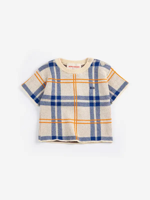 sb126ab100 Fun Tartan knitted T-shirt