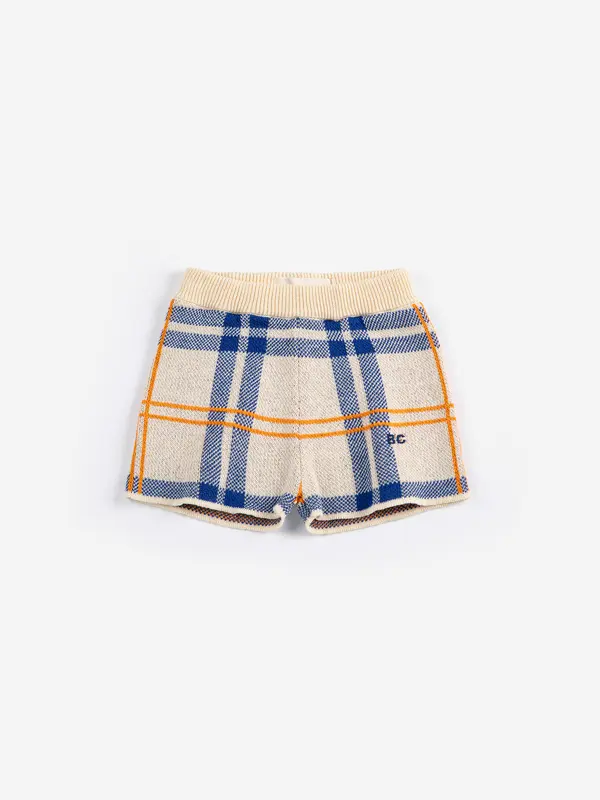 SB126AB101 Fun Tartan knitted shorts