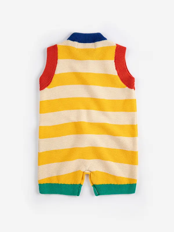 SB126AB102  BC striped knitted playsuit