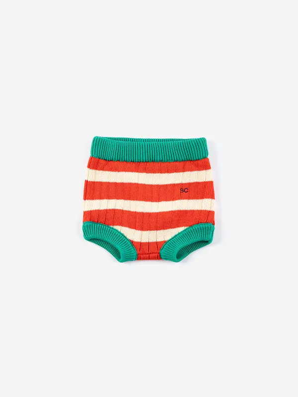 SB126AB143 Striped knitted culotte