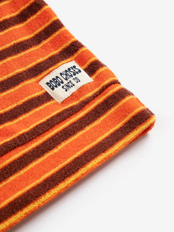 sb126ac022 Striped Brick terry cloth polo