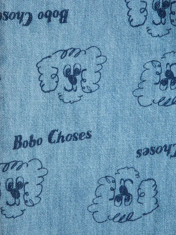 sb126ac096 Pickles The Dog all over light denim pants