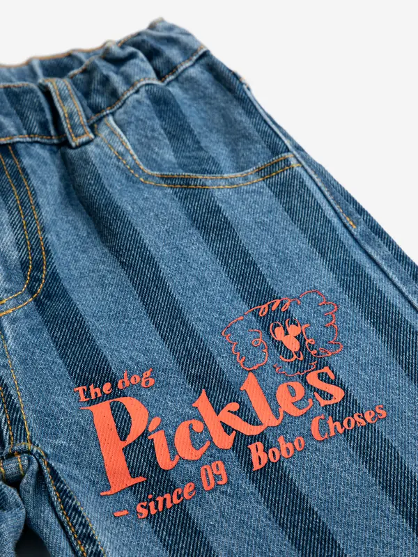 sb126ac099 Pickles The Dog Striped denim pants