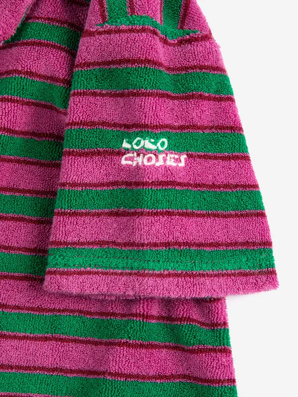 sb126ac103 Striped terry cloth polo dress