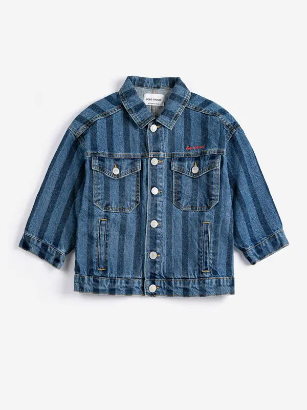 sb126ac122 Bobo Choses Striped denim jacket