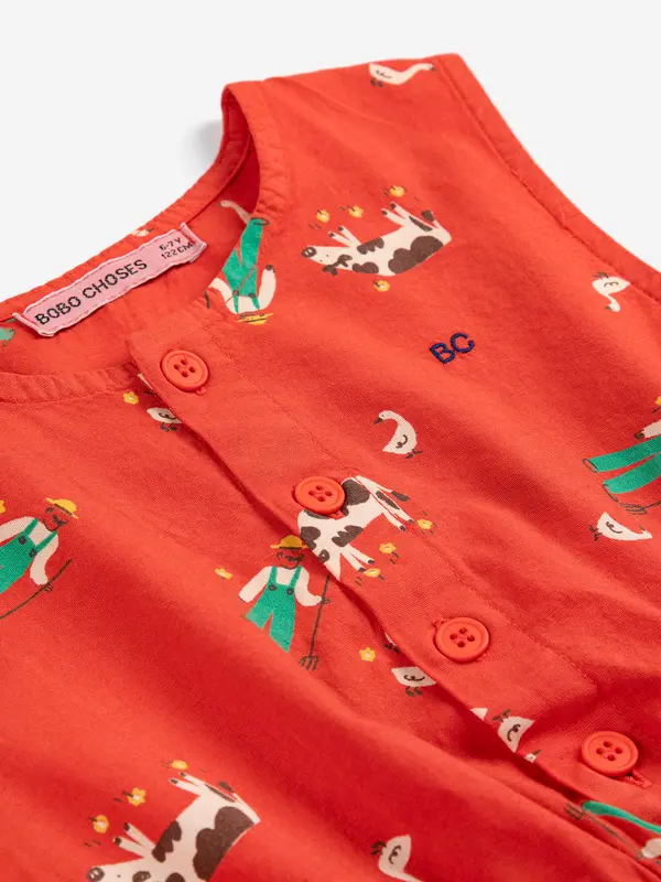 sb126ac154 Farm Adventure all over woven dress