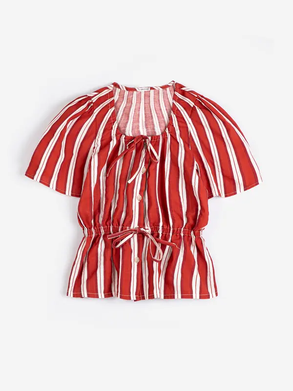 sb126ad018 Striped peplum top