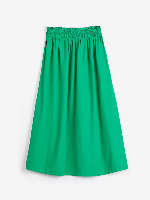 sb126ad063 Recycled cotton evasé skirt