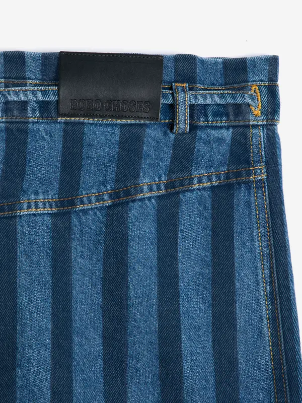 sb126ad065 Striped denim wrap skirt