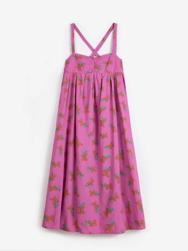 sb126ad070 Juicy tomatoes pattern strap dress
