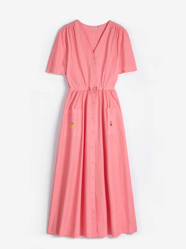 sb126ad074 V-neck shirt dress