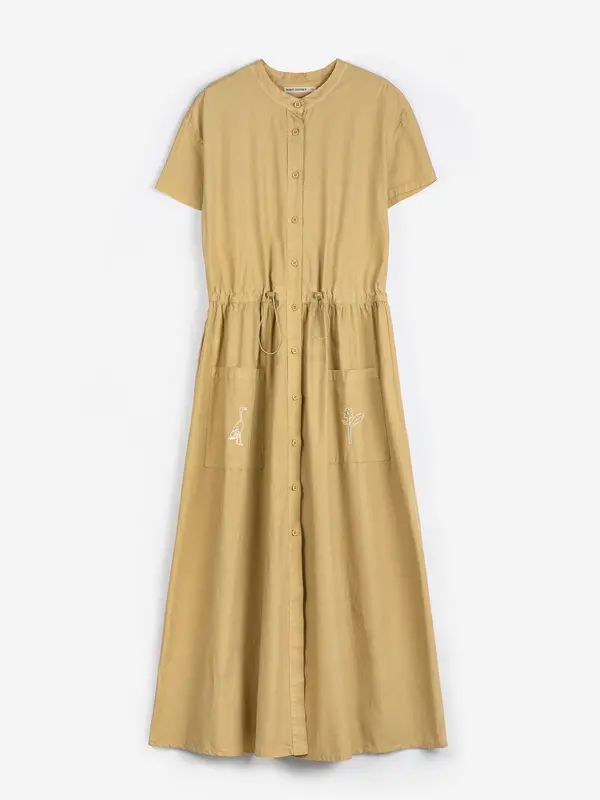 sb126ad075 Round collar shirt dress