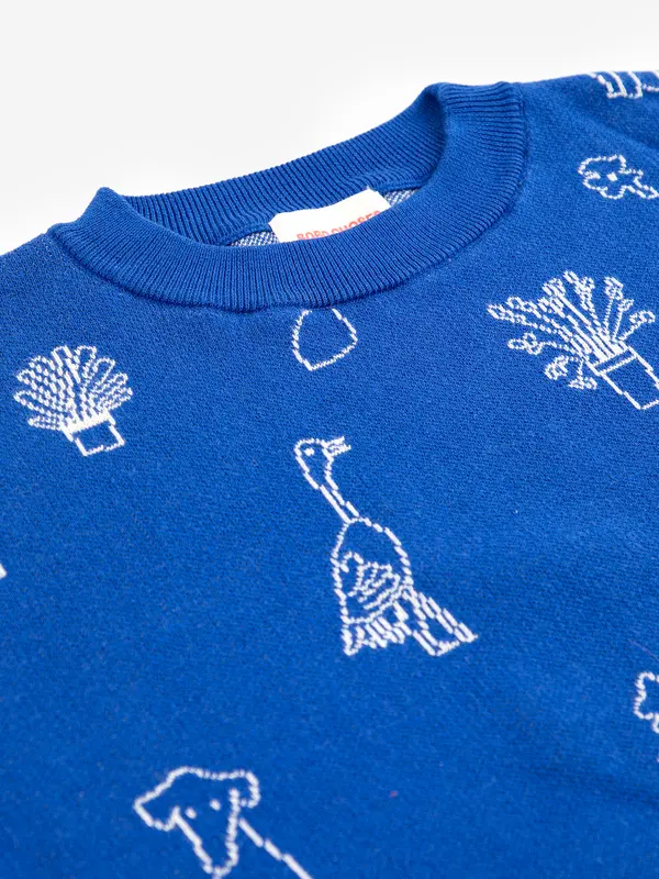 sb126ad091 Summer trip jacquard cotton jumper