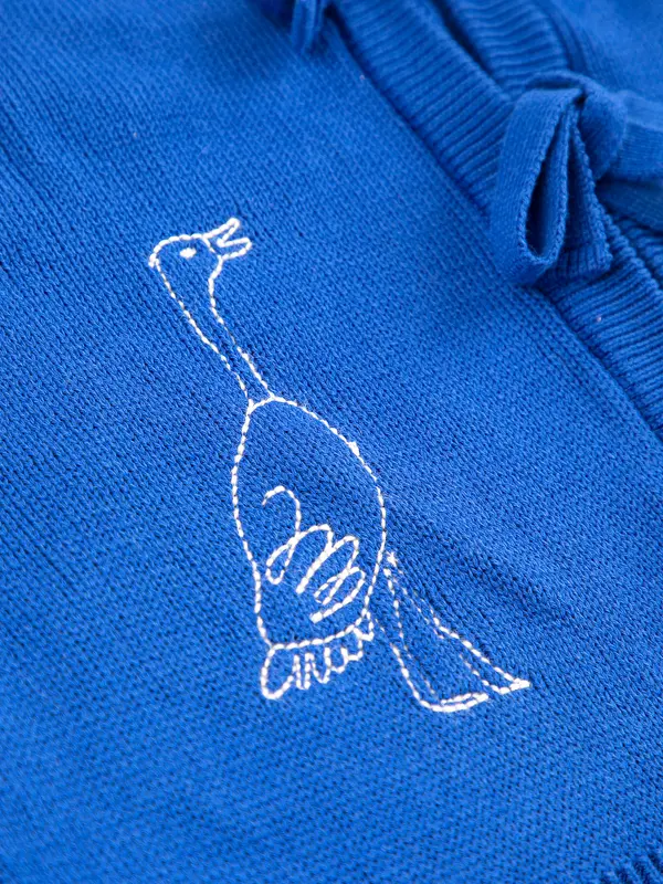 sb126ad095 Summer trip bird cotton cropped cardigan