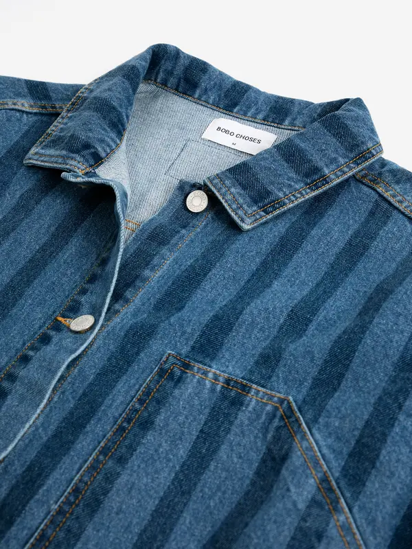 sb126ad105 Stripe denim jacket