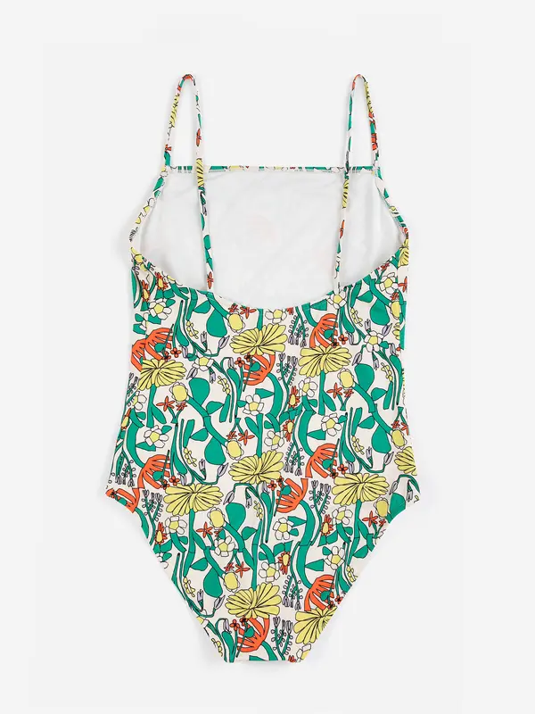 sb126ad108 Color herbalist pattern recycled swimsuit