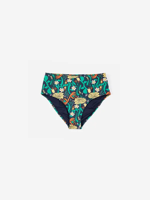 sb126ad121 Color Herbalist recycled high bikini bottom