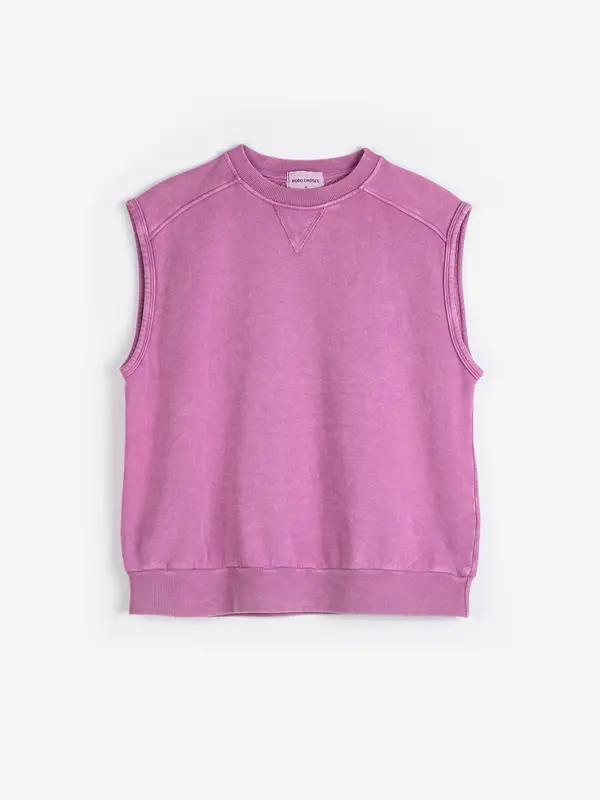 SB126AD133 Washed sleeveless sweatshirt
