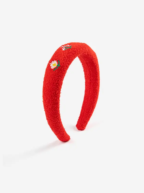 sb126ai025 Pixel Daisies terry cloth headband