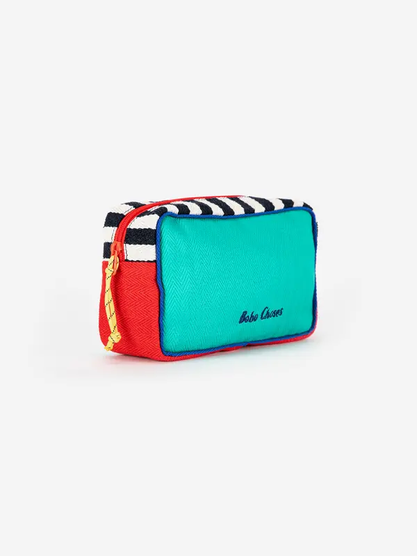 sb126ak023 Striped canvas pouch