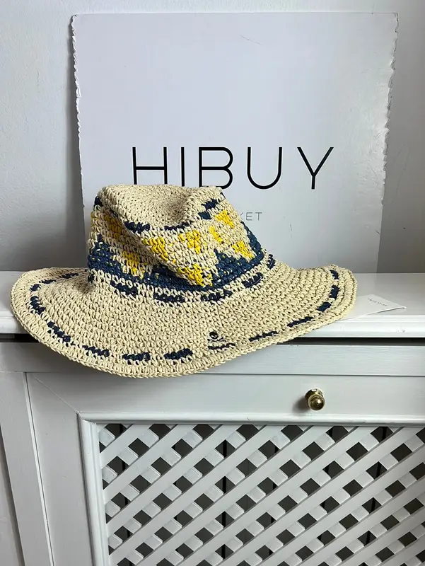 SCALPERS. Sombrero rafia estampado. TU