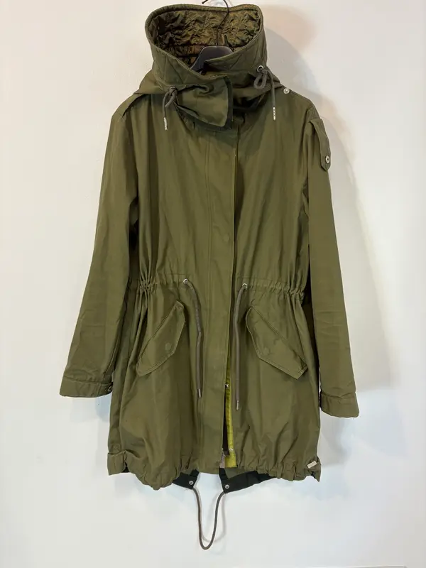 SCOTCH & SODA. Parka verde capucha extraíble. T 1 (S)