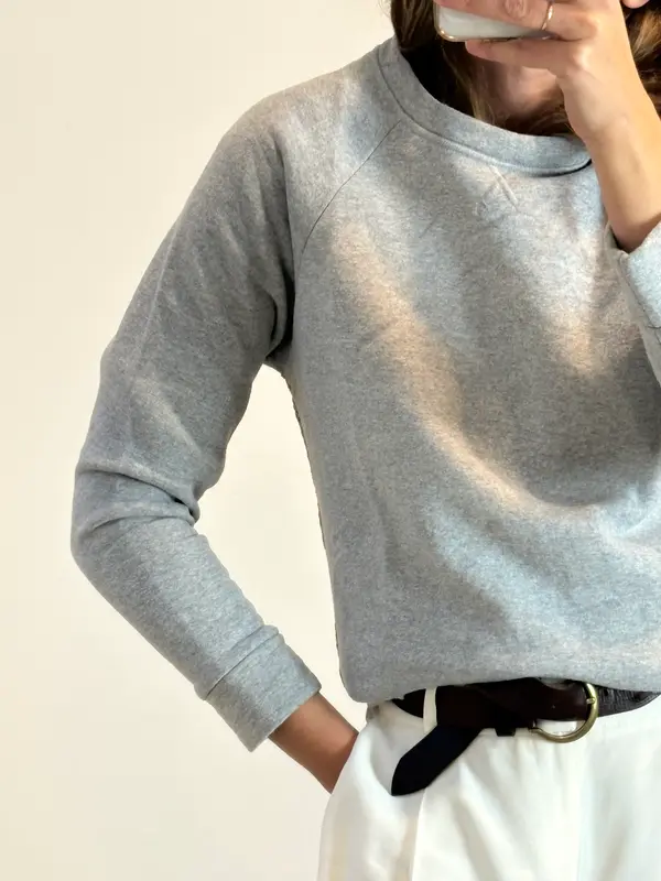 SEMICOUTURE. Sudadera gris y dorada