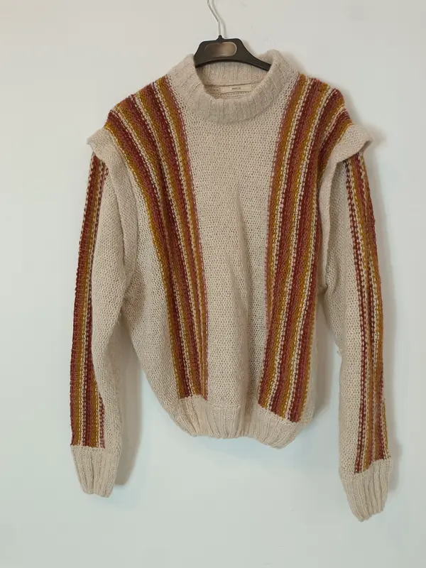 SESSUN. Jersey beige rayas T.s