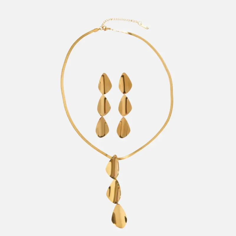 Set collar y pendiente lagrima - Alexah