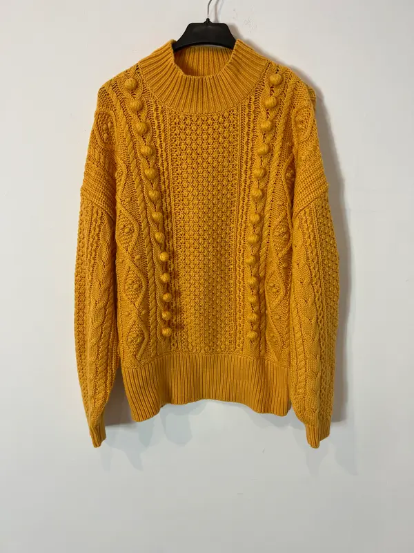 SÉZANE. Jersey mostaza ochos. T M
