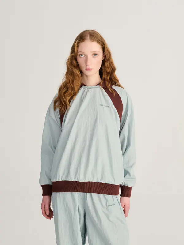 Shinny nylon sweatshirt