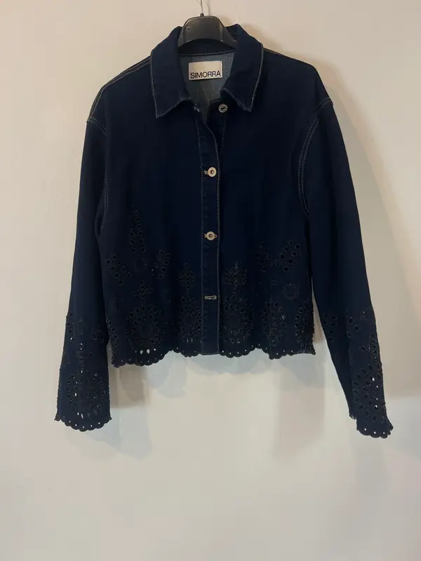 SIMORRA. Chaqueta denim troquelada. T 36
