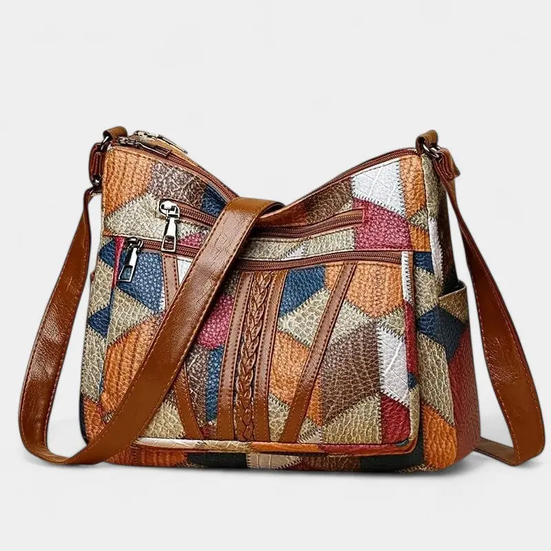 Sirina - Bolso de Mano Piel Mosaico Patchwork