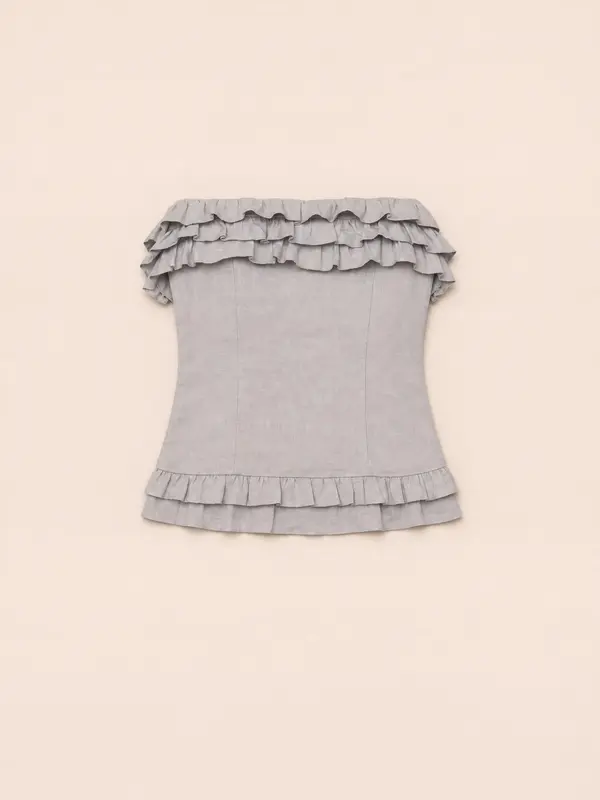 Sky Blue Fringe Noctis Top