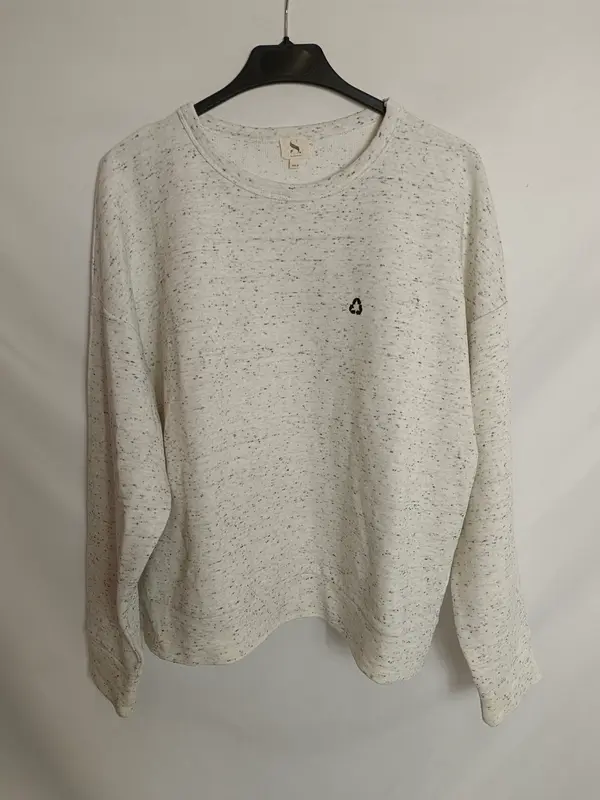 SLOWLOVE. Sudadera gris jaspeada T.xs-s