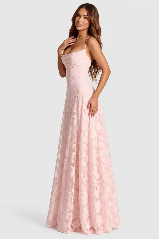 Sofía - Vestido Largo de Encaje Floral