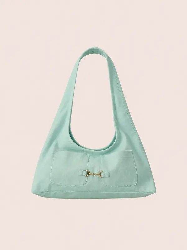 Solea Mint Buckle Detail Shoulder Bag