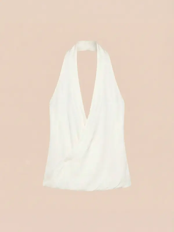 Solea White Wrap Top