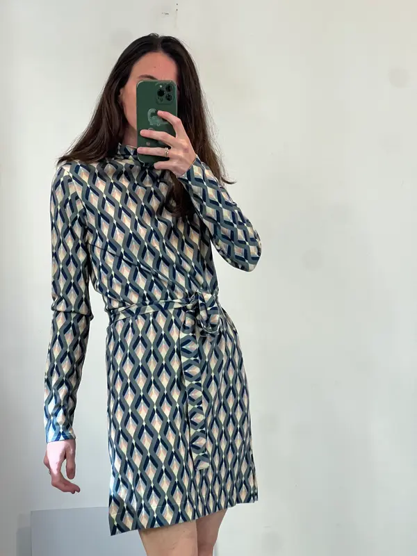SPORTMAX. Vestido estampado geométrico punto