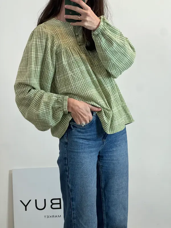 SPRINGFIELD. Blusa fluida cuadros
