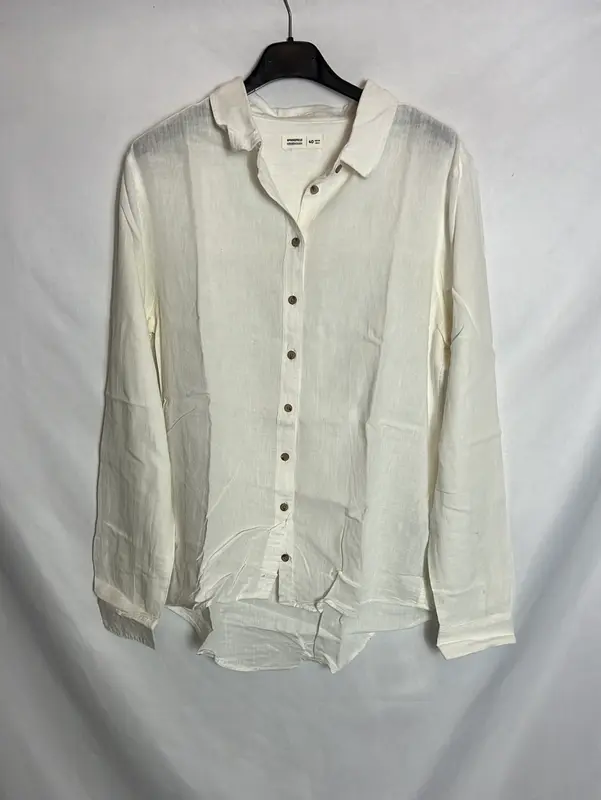 SPRINGFIELD. Camisa efecto lino color crudo. T 40