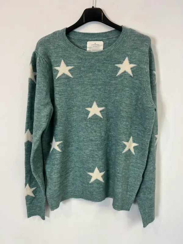 SPRINGFIELD. Jersey azul claro estrellas. T L