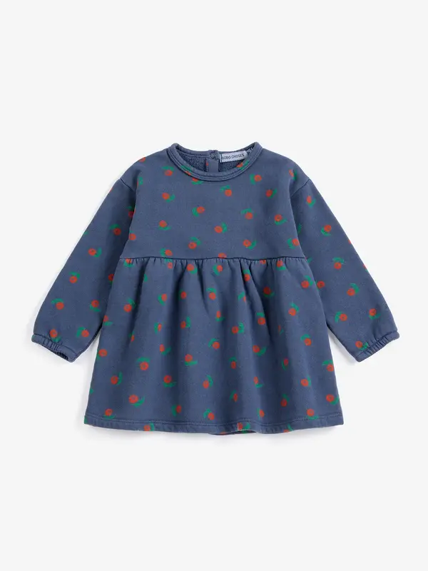 Stamp Bloom all over fleece dress